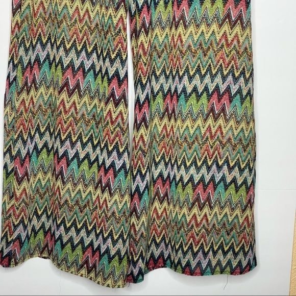 Umgee Boho Style Lined Palazzo Pants w/ Pockets L - Picture 4 of 10